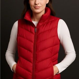 Lands' End Women's Down Puffer Vest Sz S 6-8 Like New